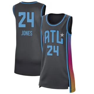 Women's Atlanta Dream Brionna Jones Rebel Edition Victory Black 2021 Jersey